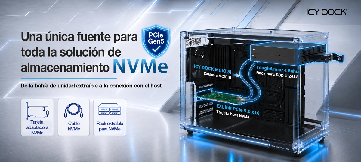Una única fuente para toda la ruta de almacenamiento NVMe