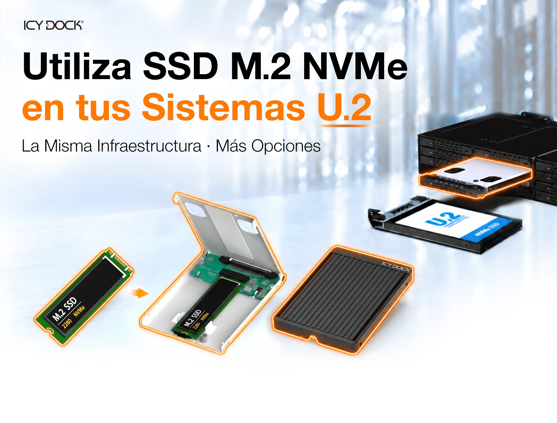 Banner principal de adaptadores M.2 a U.2
