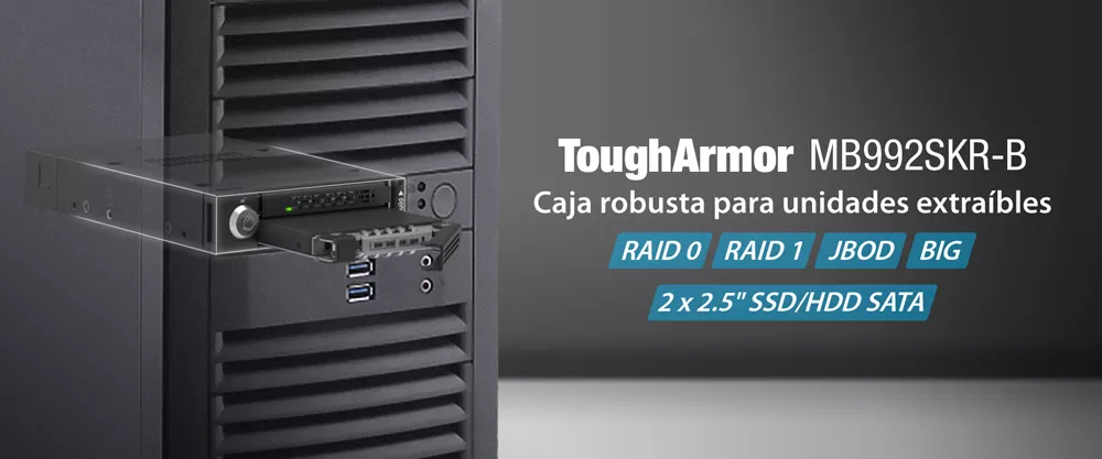 MB992SKR-B
Caja robusta para unidades extraíbles